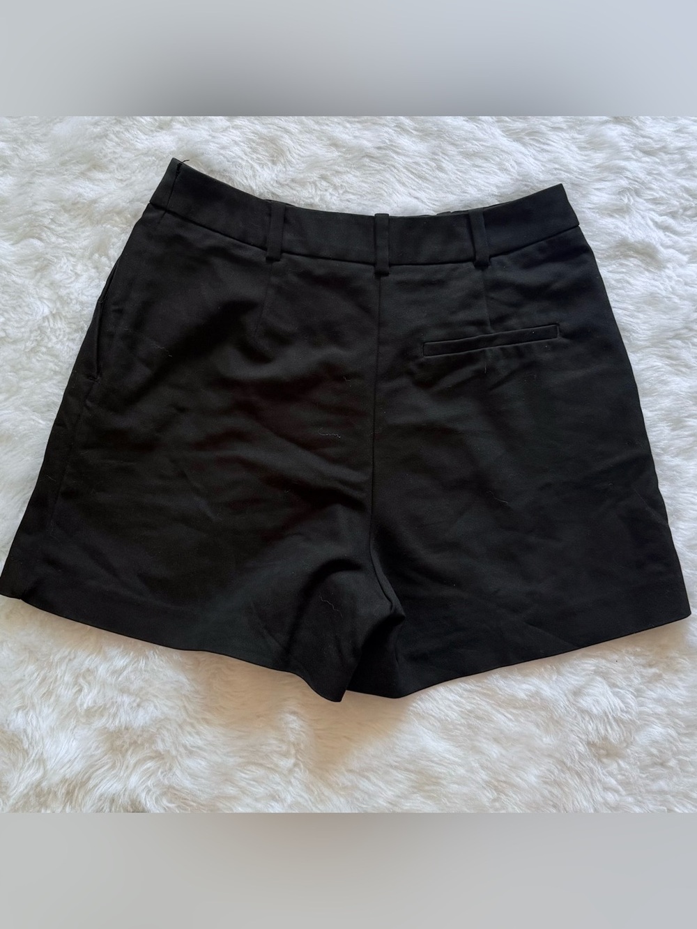 Zara basic black high waisted dress shorts structured pockets - Picture 4 of 5